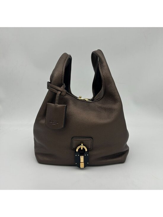 Loewe Handbags - Loewe Karie Tote Bag Canvas Leather Gold